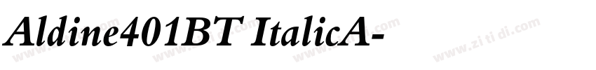 Aldine401BT ItalicA字体转换